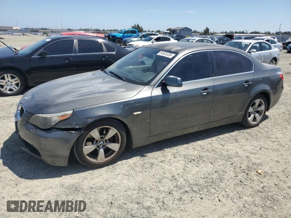 2006 BMW 5 Series 525i with VIN WBANE535X6CK91543, listed as a Copart auction lot 54925235 with 257,674 mi miles and Salvage Title. Bid and sale history available at DreamBid. Image 1.