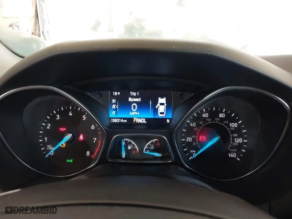 2015 Ford Focus SE with VIN 1FADP3F22FL334793, listed as a IAAI auction lot 41488994 with 58,314 mi miles. Bid and sale history available at carsss.com. Image 7.
