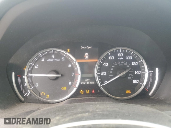 2017 Acura MDX Advance with VIN 5FRYD4H88HB032716, listed as a Copart auction lot 54551095 with 210,131 mi miles and Clean Title. Bid and sale history available at DreamBid. Image 9.