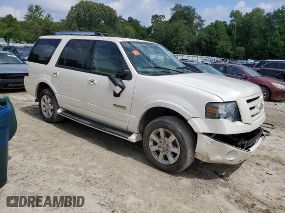 2007 Ford Expedition Limited with VIN 1FMFU19597LA90580, listed as a Copart auction lot 63920805 with Not provided miles and Salvage title. Bid and sale history available at DreamBid. Image 4.