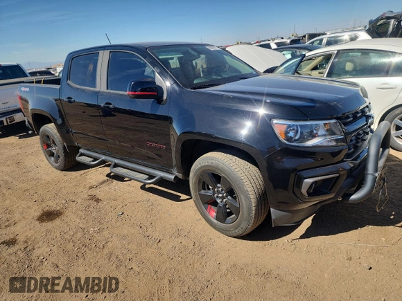 2021 Chevrolet Colorado 4WD LT with VIN 1GCGTCENXM1271076, listed as a Copart auction lot 50806875 with 56,638 mi miles and Salvage title. Bid and sale history available at DreamBid. Image 4.