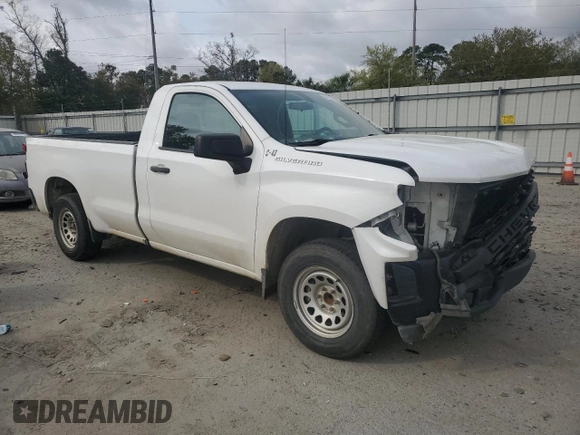 2020 Chevrolet Silverado 1500 Work Truck with VIN 3GCNWAEH7LG121522, listed as a Copart auction lot 50176095 with 166,094 mi miles and Salvage Title. Bid and sale history available at DreamBid. Image 4.