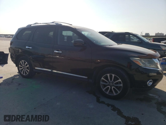 2014 Nissan Pathfinder SL with VIN 5N1AR2MN8EC708350, listed as a Copart auction lot 53275475 with 90,407 mi miles and Salvage Title. Bid and sale history available at DreamBid. Image 4.