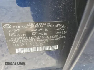 2020 Hyundai Sonata SEL z VIN 5NPEF4JA0LH000896, wystawiony jako Copart lot #49329425 z przebiegiem 58 447 mil mil oraz Czysty tytuł • Clean title. Historia ofert i sprzedaży dostępna na DreamBid. Obrazek 14.