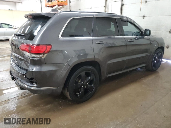 2015 Jeep Grand Cherokee Overland with VIN 1C4RJFCG0FC118282, listed as a Copart auction lot 47189345 with 174,924 mi miles and Clean Title. Bid and sale history available at carsss.com. Image 3.