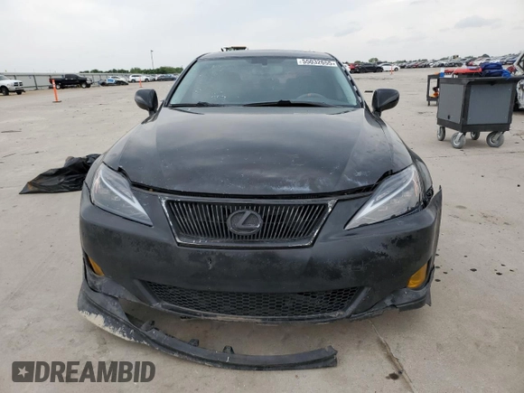 2007 Lexus IS 350 with VIN JTHBE262275015464, listed as a Copart auction lot 55032655 with 157,648 mi miles and Salvage Title. Bid and sale history available at DreamBid. Image 5.