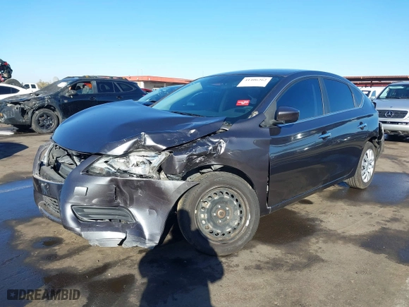 2015 Nissan Sentra S with VIN 3N1AB7AP0FY235177, listed as a IAAI auction lot 41406262 with 97,570 mi miles. Bid and sale history available at carsss.com. Image 2.