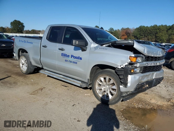 2021 Chevrolet Silverado 1500 Custom with VIN 1GCRWBEK3MZ350607, listed as a Copart auction lot 82812734 with 60,849 mi miles and Non Repairable. Bid and sale history available at DreamBid. Image 4.