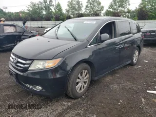 2014 Honda Odyssey EX z VIN 5FNRL5H46EB076771, wystawiony jako Copart lot #60419985 z przebiegiem 156 853 mil mil oraz Szkoda całkowita • Salvage title. Historia ofert i sprzedaży dostępna na DreamBid. Obrazek 1.