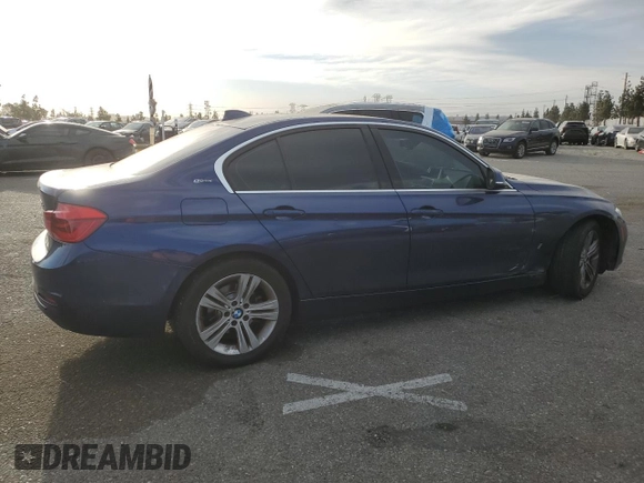 2017 BMW 3 Series 330e iPerformance with VIN WBA8E1C31HA030000, listed as a Copart auction lot 41706995 with 93,213 mi miles and Salvage Title. Bid and sale history available at carsss.com. Image 3.