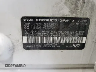 2016 Mitsubishi Lancer GT with VIN JA32U8FW9GU011121, listed as a Copart auction lot 82325464 with 101,202 mi miles and Salvage Title. Bid and sale history available at carsss.com. Image 12.