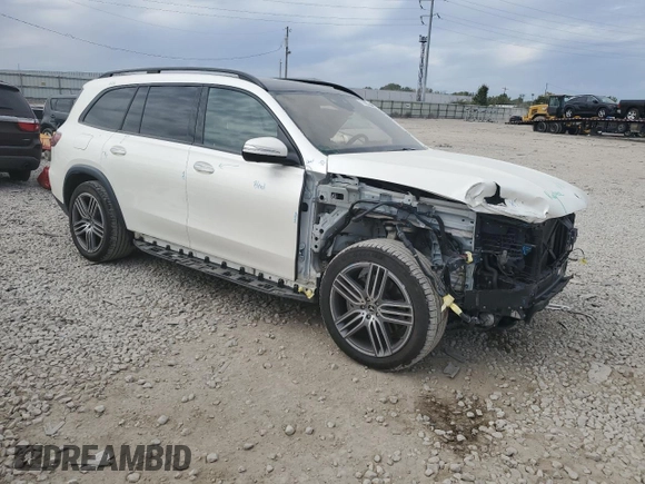 2021 Mercedes-Benz GLS 450 with VIN 4JGFF5KE1MA495268, listed as a Copart auction lot 71190004 with 47,112 mi miles and Salvage Title. Bid and sale history available at DreamBid. Image 4.