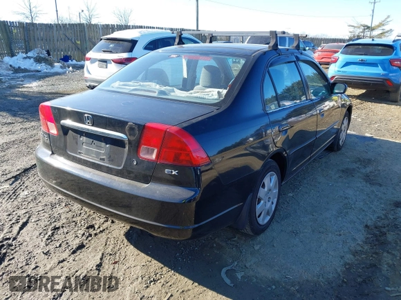 2001 Honda Civic EX with VIN 1HGES25781L045142, listed as a IAAI auction lot 41349284 with 368,806 mi miles. Bid and sale history available at carsss.com. Image 4.