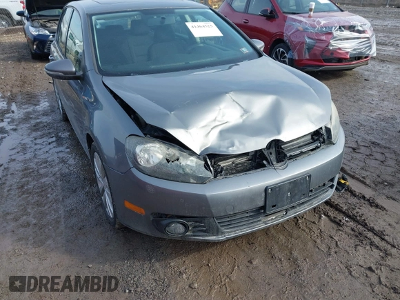 2013 Volkswagen Golf TDI w/Sunroof & Nav with VIN WVWNM7AJ6DW042511, listed as a IAAI auction lot 41464525 with 107,378 mi miles and . Bid and sale history available at DreamBid. Image 6.
