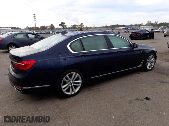 2016 BMW 7 Series 750i xDrive with VIN WBA7F2C5XGG419116, listed as a Copart auction lot 74141363 with 22,218 mi miles. Bid and sale history available at carsss.com. Image 3.