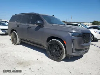 2024 Cadillac Escalade 4WD Sport Platinum with VIN 1GYS4GKL1RR207819, listed as a Copart auction lot 73347124 with 21,545 mi miles and Salvage Title. Bid and sale history available at carsss.com. Image 4.