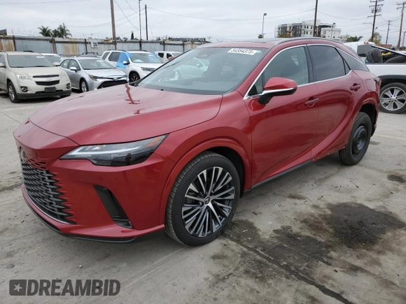 2023 Lexus RX with VIN JTJCHMAAXP2008011, listed as a Copart auction lot 54354375 with 12,571 mi miles and Salvage Title. Bid and sale history available at carsss.com. Image 1.