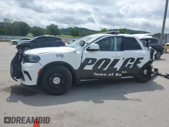 2021 Dodge Durango Pursuit z VIN 1C4RDJFG3MC763849, wystawiony jako Copart lot #61449195 z przebiegiem 46 907 mil mil oraz Szkoda całkowita • Salvage title. Historia ofert i sprzedaży dostępna na DreamBid. Obrazek 1.