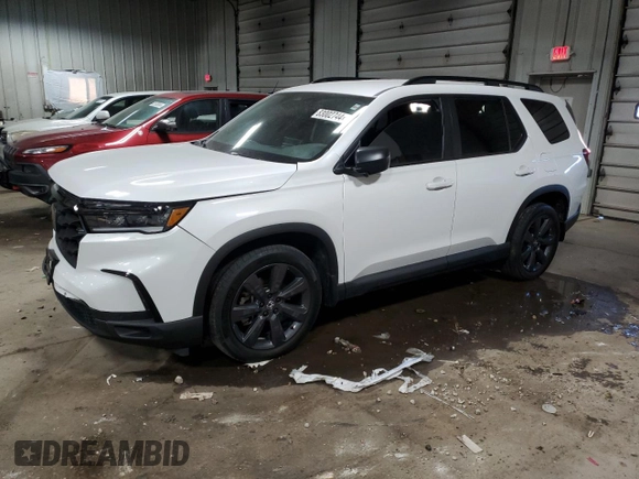 2023 Honda Pilot Sport with VIN 5FNYG1H37PB053776, listed as a Copart auction lot 83002744 with 66,186 mi miles and Salvage Title. Bid and sale history available at carsss.com. Image 1.