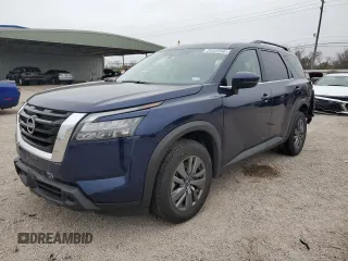 2025 Nissan Pathfinder SV with VIN 5N1DR3BC9SC205314, listed as a Copart auction lot 45948225 with 8,585 mi miles and Salvage title. Bid and sale history available at DreamBid. Image 1.