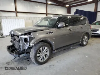 2015 Infiniti QX80 with VIN JN8AZ2NE1F9082792, listed as a Copart auction lot 48997125 with 128,947 mi miles and Salvage Title. Bid and sale history available at carsss.com. Image 1.