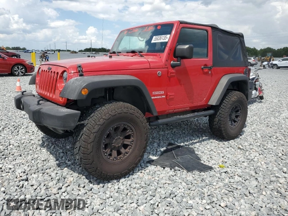 2012 Jeep Wrangler Sport with VIN 1C4GJWAGXCL171903, listed as a Copart auction lot 55036135 with Not Provided miles and Salvage Title. Bid and sale history available at carsss.com. Image 1.