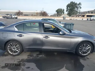 2019 Infiniti Q50 3.0t LUXE with VIN JN1EV7APXKM542829, listed as a IAAI auction lot 41146340 with 43,708 mi miles. Bid and sale history available at carsss.com. Image 13.