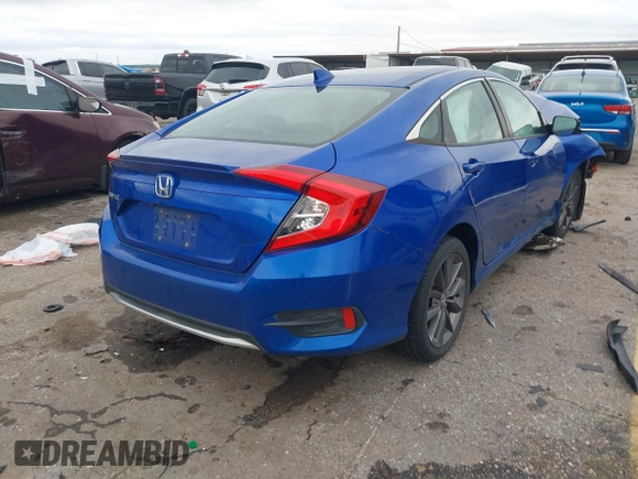 2021 Honda Civic Sedan EX with VIN 19XFC1F35ME012473, listed as a IAAI auction lot 41280932 with 1 mi miles. Bid and sale history available at carsss.com. Image 4.