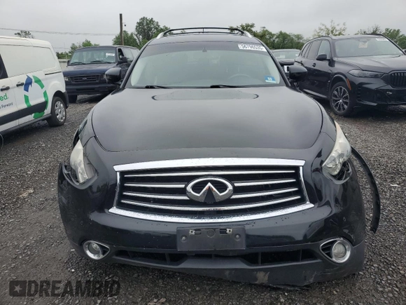 2015 Infiniti QX70 with VIN JN8CS1MW0FM482227, listed as a Copart auction lot 56796535 with 139,531 mi miles and Salvage title. Bid and sale history available at DreamBid. Image 5.