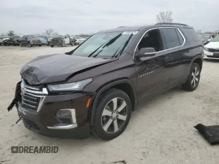 2022 Chevrolet Traverse LT Leather with VIN 1GNERHKW5NJ174425, listed as a Copart auction lot 45005575 with 0 mi miles and Salvage Title. Bid and sale history available at carsss.com. Image 1.