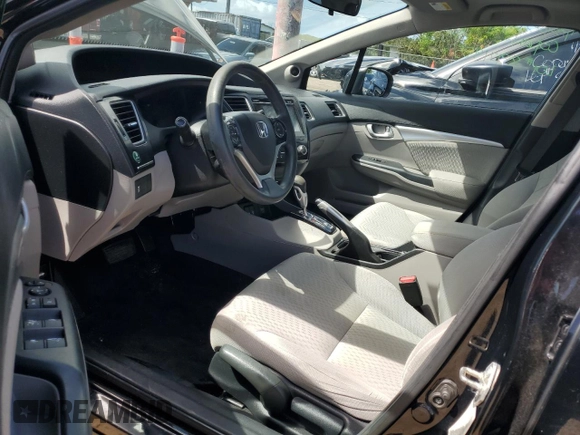 2014 Honda Civic Sedan EX with VIN 19XFB2F80EE054698, listed as a Copart auction lot 89171955 with 0 mi miles and Salvage Title. Bid and sale history available at carsss.com. Image 7.