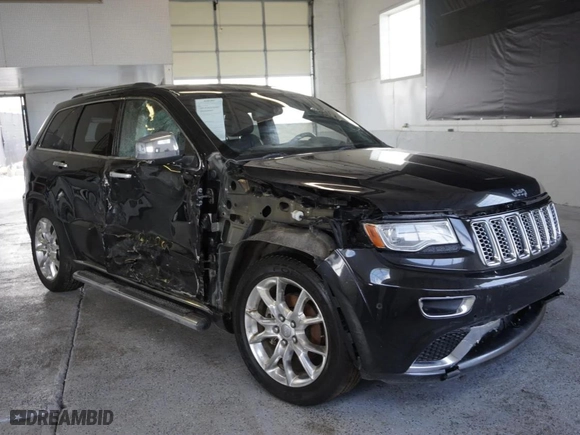 2014 Jeep Grand Cherokee Summit with VIN 1C4RJFJG5EC340768, listed as a Copart auction lot 48050645 with 119,377 mi miles and Salvage Title. Bid and sale history available at carsss.com. Image 1.