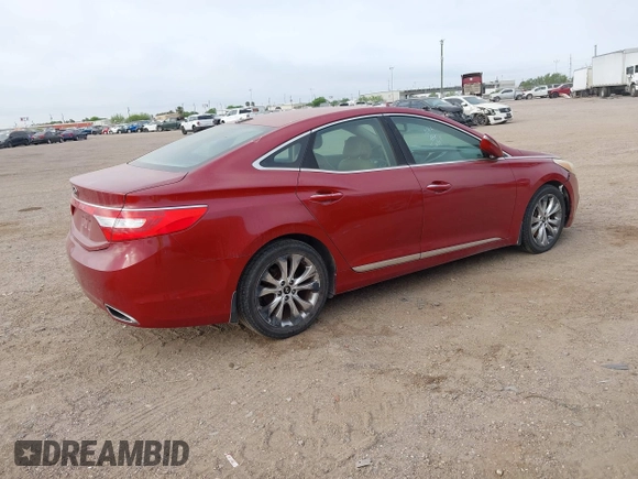 2013 Hyundai Azera with VIN KMHFG4JG0DA222882, listed as a IAAI auction lot 41869825 with 170,566 mi miles and . Bid and sale history available at DreamBid. Image 4.