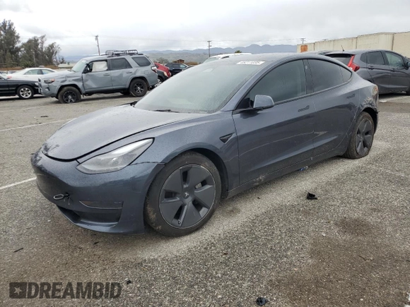 2023 Tesla Model 3 with VIN 5YJ3E1EA9PF543672, listed as a Copart auction lot 48211035 with Not Provided miles and Salvage Title. Bid and sale history available at DreamBid. Image 1.