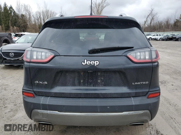 2019 Jeep Cherokee Limited with VIN 1C4PJMDX7KD268890, listed as a Copart auction lot 48292965 with 106,480 mi miles and Salvage Title. Bid and sale history available at DreamBid. Image 6.