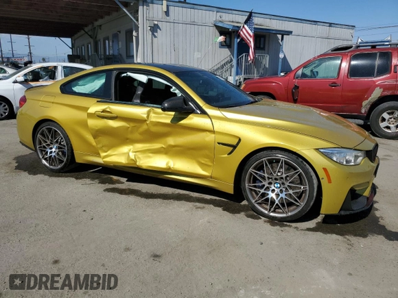 2017 BMW M4 with VIN WBS3R9C57HK709712, listed as a Copart auction lot 69876754 with 48,172 mi miles and Salvage Title. Bid and sale history available at carsss.com. Image 4.