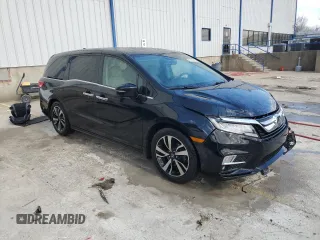 2020 Honda Odyssey Elite with VIN 5FNRL6H91LB032529, listed as a Copart auction lot 47424275 with 54,500 mi miles and Salvage Title. Bid and sale history available at DreamBid. Image 4.