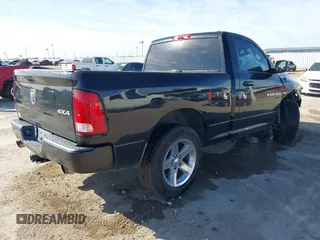 2012 Ram 1500 Express with VIN 3C6JD7AT4CG163056, listed as a IAAI auction lot 41793877 with 155,091 mi miles. Bid and sale history available at carsss.com. Image 4.