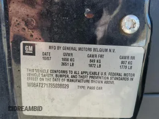 2008 Saturn Astra XR z VIN W08AT271785038029, wystawiony jako Copart lot #41949375 z przebiegiem 102 621 mil mil oraz Szkoda całkowita • Salvage title. Historia ofert i sprzedaży dostępna na DreamBid. Obrazek 12.