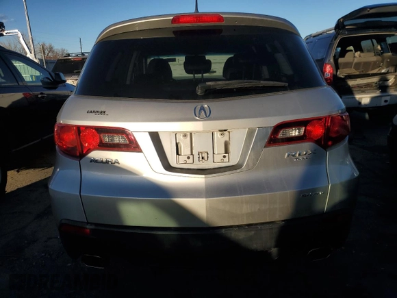 2011 Acura RDX with VIN 5J8TB1H2XBA000153, listed as a Copart auction lot 44355445 with 0 mi miles and Salvage Title. Bid and sale history available at carsss.com. Image 6.