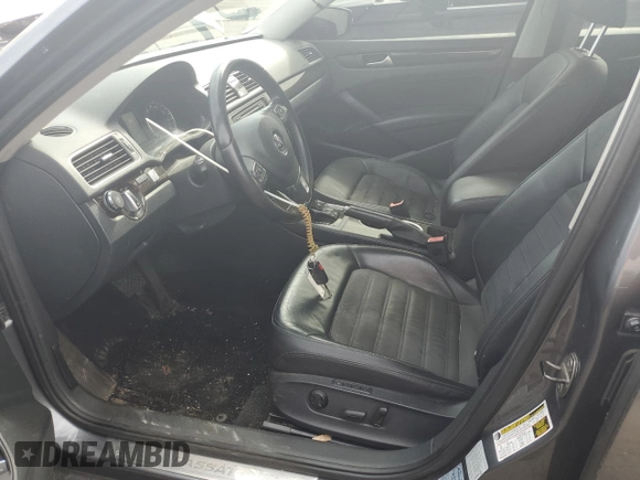 2015 Volkswagen Passat SEL Premium with VIN 1VWCV7A34FC006176, listed as a Copart auction lot 60224195 with 107,983 mi miles and Salvage title. Bid and sale history available at DreamBid. Image 7.