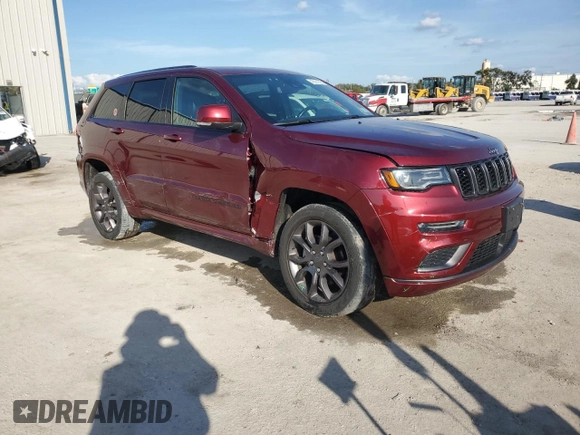 2020 Jeep Grand Cherokee Overland with VIN 1C4RJFCG9LC294582, listed as a Copart auction lot 43921225 with 41,759 mi miles and Salvage Title. Bid and sale history available at carsss.com. Image 4.