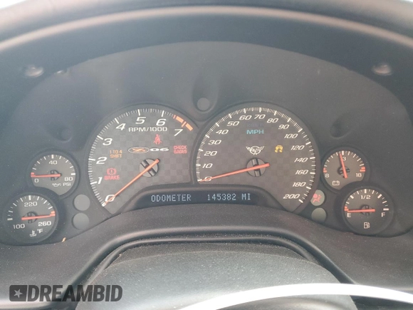 2003 Chevrolet Corvette Z06 with VIN 1G1YY12SX35132165, listed as a Copart auction lot 75960994 with 145,382 mi miles and Salvage Title. Bid and sale history available at carsss.com. Image 9.