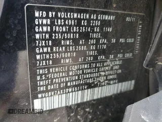 2011 Volkswagen Tiguan SE with VIN WVGBV7AX3BW551114, listed as a Copart auction lot 56016925 with 122,259 mi miles and Clean Title. Bid and sale history available at DreamBid. Image 12.