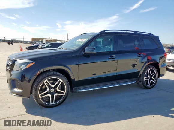 2019 Mercedes-Benz GLS 550 with VIN 4JGDF7DE1KB222435, listed as a Copart auction lot 47496225 with 123,697 mi miles and Clean title. Bid and sale history available at DreamBid. Image 1.