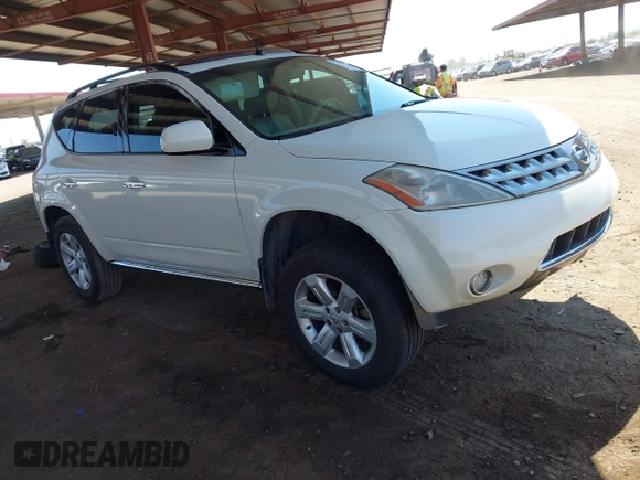 2007 Nissan Murano SL with VIN JN8AZ08T27W514310, listed as a IAAI auction lot 42474926 with 176,645 mi miles and . Bid and sale history available at DreamBid. Image 1.