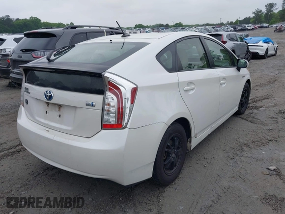 2012 Toyota Prius One with VIN JTDKN3DU4C5514496, listed as a IAAI auction lot 42123946 with 215,115 mi miles and . Bid and sale history available at DreamBid. Image 4.