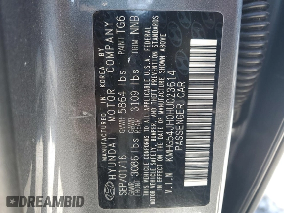 2017 Genesis G90 5.0L Ultimate with VIN KMHG54JH0HU023614, listed as a Copart auction lot 46074205 with 83,591 mi miles and Salvage Title. Bid and sale history available at carsss.com. Image 14.