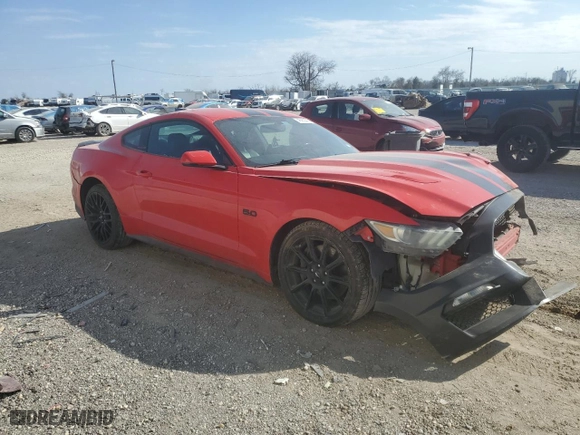 2016 Ford Mustang GT with VIN 1FA6P8CF9G5300725, listed as a Copart auction lot 46955095 with 95,093 mi miles and Salvage Title. Bid and sale history available at carsss.com. Image 4.