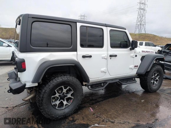 2020 Jeep Wrangler Unlimited Rubicon z VIN 1C4HJXFN1LW335751, wystawiony jako Copart lot #54242215 z przebiegiem 74 961 mil mil oraz Szkoda całkowita • Salvage title. Historia ofert i sprzedaży dostępna na DreamBid. Obrazek 3.